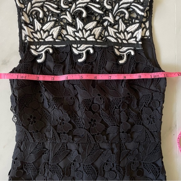 Topshop Floral Embroidered Black/ White Mini Dress - Picture 16 of 16